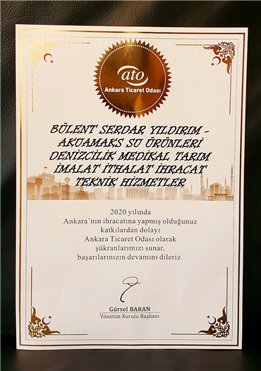SPECIAL THANKS TO ATO - CHAMBER OF COMMERCE ANKARA